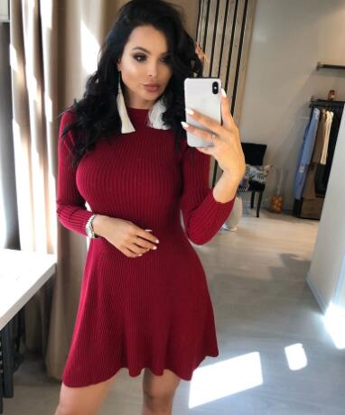 Fitted Ruffled Dress for Women