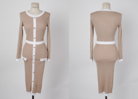 Knit Dress for Women - Long Autumn Winter Sweater Dress