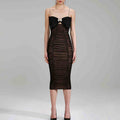 Black Bow Suspender Dress for Women