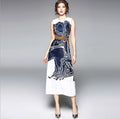 Printed Sleeveless Slim Dress for Women